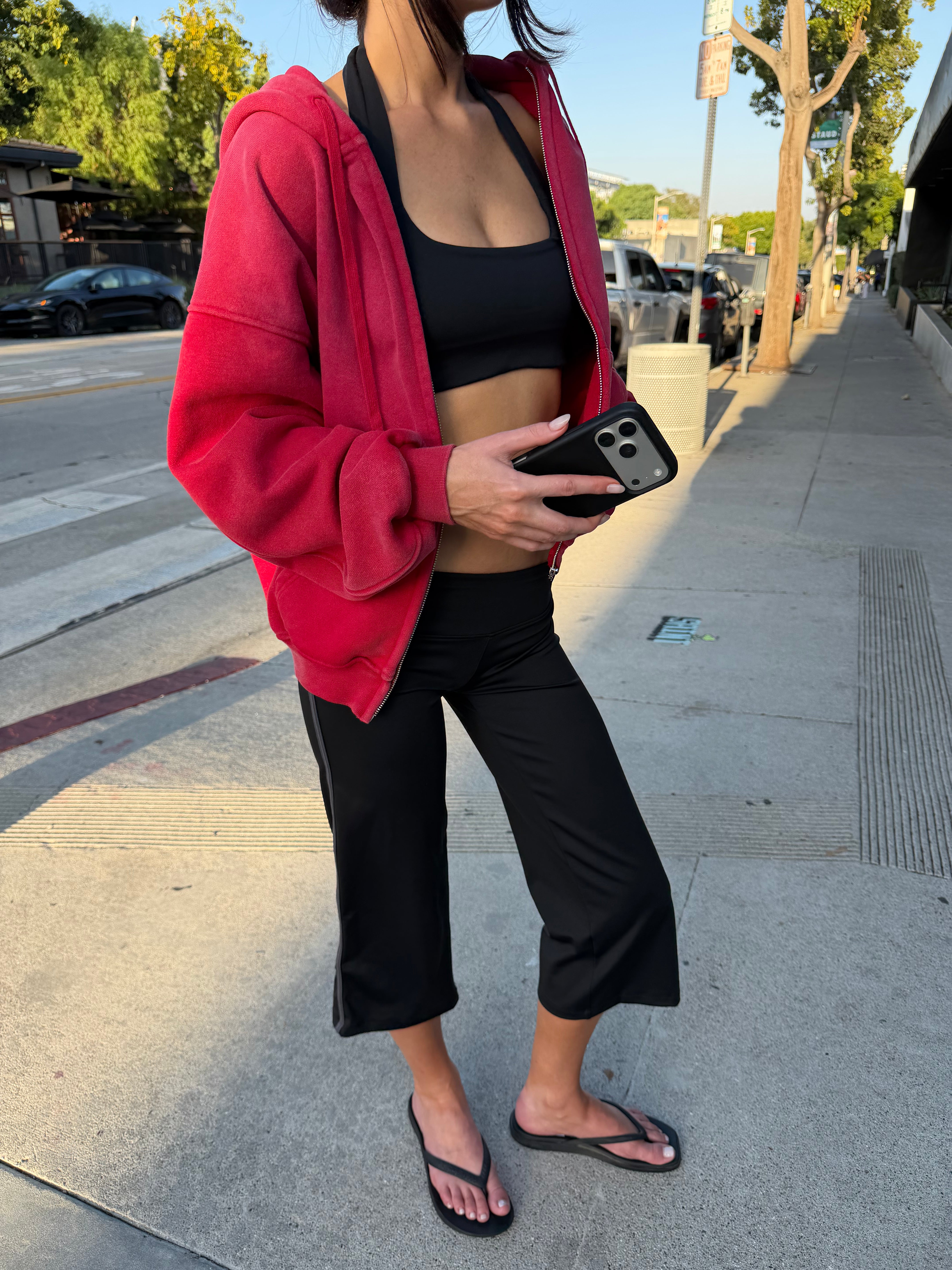 Vintage Wash Hoodie - Red
